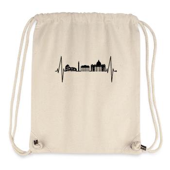 Rom Kolosseum Herzschlag Roma Skyline Rome Italien - Stanley/Stella recycelter Gym Bag - Naturweiß - Vorne