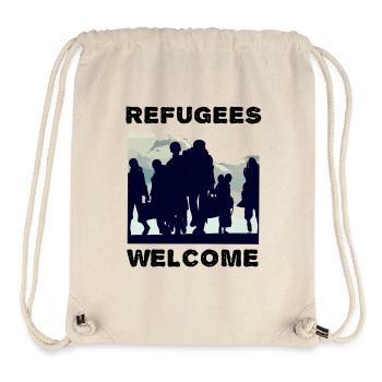 Refugees Welcome Solidarity - Stanley/Stella Recycled Gym Bag - natural - Front