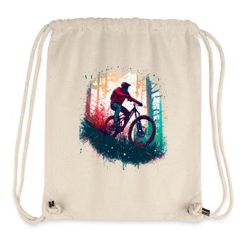 Mountain Bike MTB Downhill Cyclist - Stanley/Stella Recycled Gym Bag - natural - Front