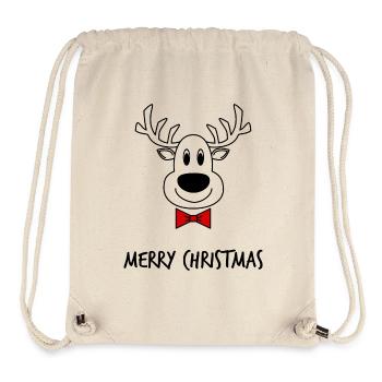 CHRISTMAS. MERRY CHRISTMAS. MERRY CHRISTMAS. NEW YEAR’S DAY - Stanley/Stella Recycled Gym Bag - natural - Front