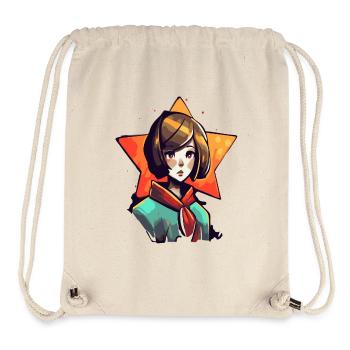 Big Star and Anime Girl - Stanley/Stella Recycled Gym Bag - natural - Front