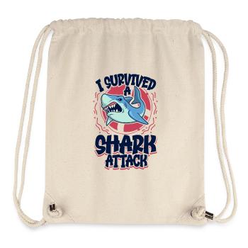 Shark attack - Stanley/Stella Recycled Gym Bag - natural - Front