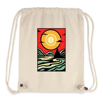 Modern abstract scene of nature - Stanley/Stella Recycled Gym Bag - natural - Front