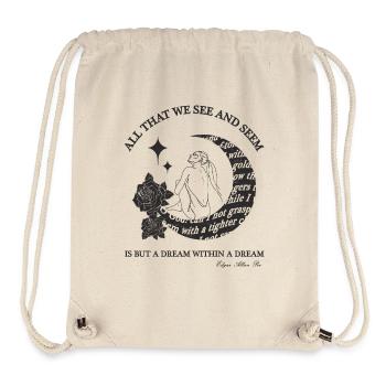 Citation de Poe « Un rêve dans un rêve » VAR :2 - Sac à cordon recyclé Stanley/Stella - blanc naturel - Devant