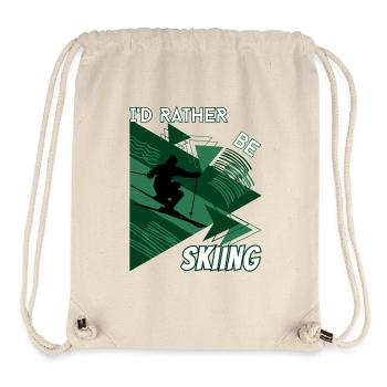 I'd Rather Ski - Ski Winter Sports Skier - Stanley/Stella Recycled Gym Bag - natural - Front