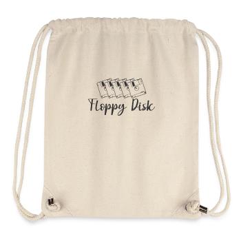 Floppy disk retro storage module data carrier - Stanley/Stella Recycled Gym Bag - natural - Front