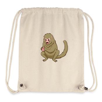 Ouistiti pygmée kawaii - Sac à cordon recyclé Stanley/Stella - blanc naturel - Devant