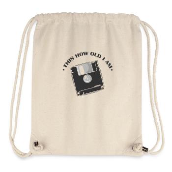 This how old I am diskette retro memory module - Stanley/Stella Recycled Gym Bag - natural - Front
