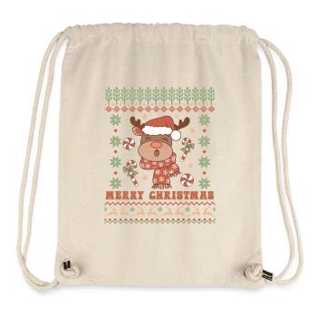 Hässlicher Weihnachtspullover - Stanley/Stella recycelter Gym Bag - Naturweiß - Vorne