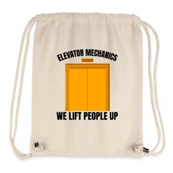 Elevator Mechanics - We Lift People Up Gift Idea - Stanley/Stella Recycled Gym Bag - natural - Front