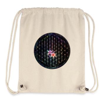 Regenbogen Lebensblume Design - Stanley/Stella recycelter Gym Bag - Naturweiß - Vorne