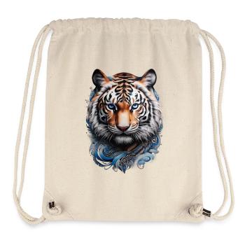 Blue-eyed tiger Maori tattoo style - Stanley/Stella Recycled Gym Bag - natural - Front