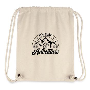 It's Time to Adventure - Outdoor Traveling Hiking - Stanley/Stella Recycled Gym Bag - natural - Front