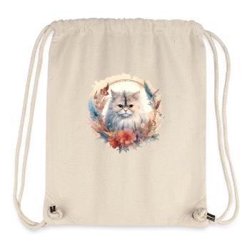 Persian Cat Boho Style, Love cats - Stanley/Stella Recycled Gym Bag - natural - Front