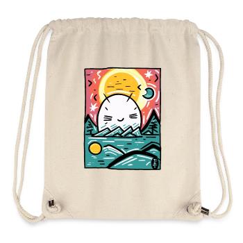Cute creature hiding in nature - Stanley/Stella Recycled Gym Bag - natural - Front