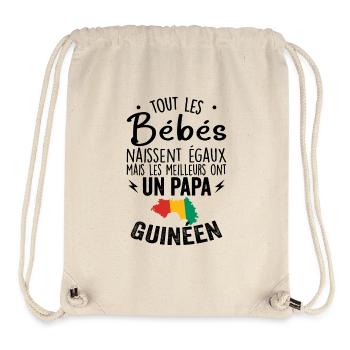 Bébés égaux meilleurs ont un papa Guinéen - Sac à cordon recyclé Stanley/Stella - blanc naturel - Devant