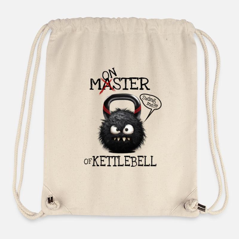 Maître du kettlebell ou monstre du kettlebell ? - Sac à cordon recyclé Stanley/Stella - blanc naturel
