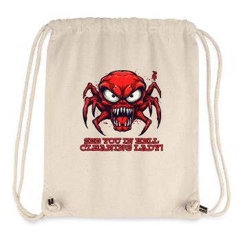 Böse wütende verrückte Cartoon Totenkopf Spinne - Stanley/Stella recycelter Gym Bag - Naturweiß - Vorne