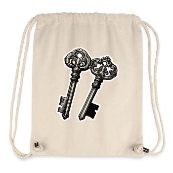 Schlüssel / Schloss / verschlossen / Sicherheit - Stanley/Stella recycelter Gym Bag - Naturweiß - Vorne