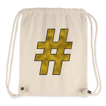 Hashtag Or - Sac à cordon recyclé Stanley/Stella - blanc naturel - Devant