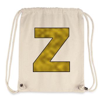 Lettre Z Or - Sac à cordon recyclé Stanley/Stella - blanc naturel - Devant