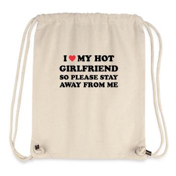 Love my hot girlfriend - keep your distance! - Stanley/Stella Recycled Gym Bag - natural - Front