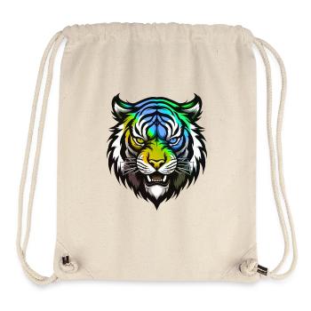Tiger Head Colorful - Stanley/Stella Recycled Gym Bag - natural - Front