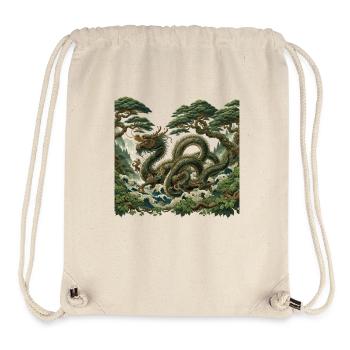 Chinese Dragon Art - Stanley/Stella Recycled Gym Bag - natural - Front