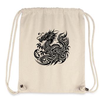 Dragon Tribal Tattoo Kunstvolles Design - Stanley/Stella recycelter Gym Bag - Naturweiß - Vorne