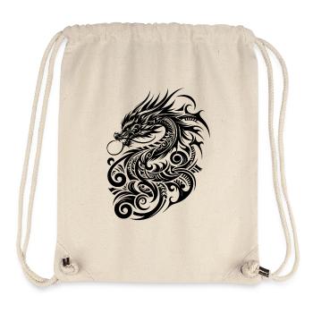 Dragon Tribal Tattoo Kunstvolles Design - Stanley/Stella recycelter Gym Bag - Naturweiß - Vorne