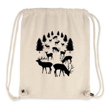 Deer, roe deer, red deer, fallow deer, deer, roebuck - Stanley/Stella Recycled Gym Bag - natural - Front