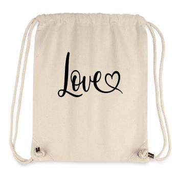 Love - Stanley/Stella Recycled Gym Bag - natural - Front