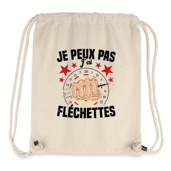 Homme Je Peux Pas J ai Fléchettes - Sac à cordon recyclé Stanley/Stella - blanc naturel - Devant