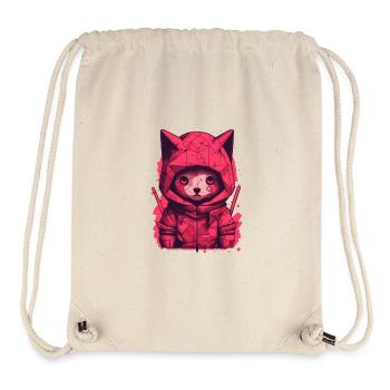 Kultiges Ninja-Kätzchen 🐱 - Stanley/Stella recycelter Gym Bag - Naturweiß - Vorne