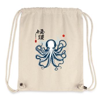 Octopus Japan Kanji Ukiyo-E Art Sea Design - Stanley/Stella Recycled Gym Bag - natural - Front