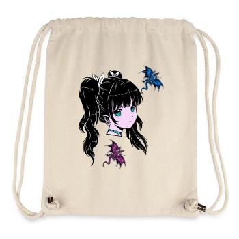 Girl Dragon Fantasy Fairy Tale Kids Child Fable - Stanley/Stella Recycled Gym Bag - natural - Front
