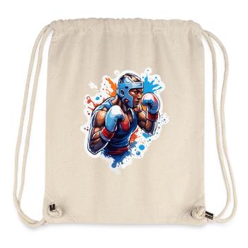 Boxer / Sport / Kampf / Arena / Boxring / Fäuste - Stanley/Stella recycelter Gym Bag - Naturweiß - Vorne