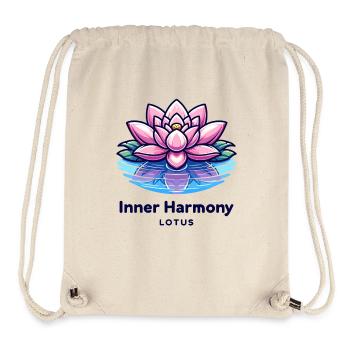 Inner Harmony Lotus - Heiteres Wasser- und Blumendesign - Stanley/Stella recycelter Gym Bag - Naturweiß - Vorne