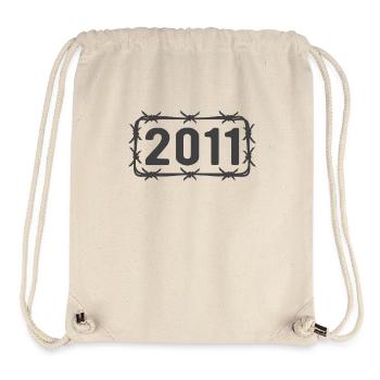 Geburtstag Jahrgang 2011 Stacheldraht - Stanley/Stella recycelter Gym Bag - Naturweiß - Vorne