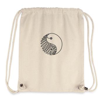 Un dessin au trait Yin et Yang - Sac à cordon recyclé Stanley/Stella - blanc naturel - Devant