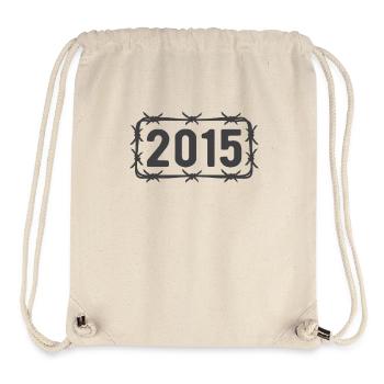 Geburtstag Jahrgang 2015 Stacheldraht - Stanley/Stella recycelter Gym Bag - Naturweiß - Vorne