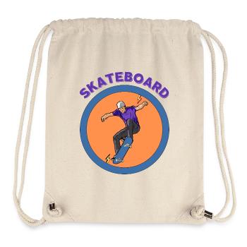 Skateboarden - Stanley/Stella recycelter Gym Bag - Naturweiß - Vorne
