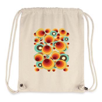 Retro Polka Dots Circle Pattern - Stanley/Stella Recycled Gym Bag - natural - Front