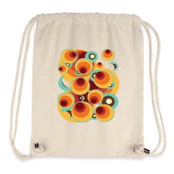 Abstract Polka Dot Ball Circle Pattern - Stanley/Stella Recycled Gym Bag - natural - Front