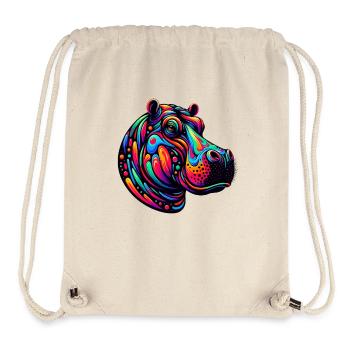 Nilpferd - Stanley/Stella recycelter Gym Bag - Naturweiß - Vorne