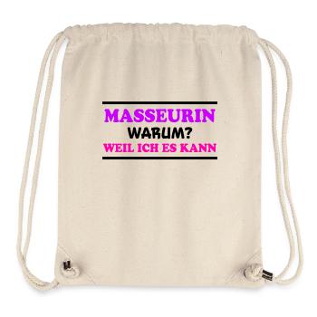 Masseurin Spruch Beruf Massage Masseurin Geschenk - Stanley/Stella recycelter Gym Bag - Naturweiß - Vorne