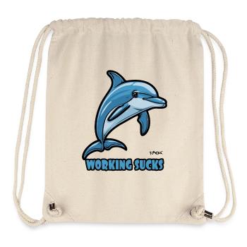 Work annoys dolphin - Stanley/Stella Recycled Gym Bag - natural - Front