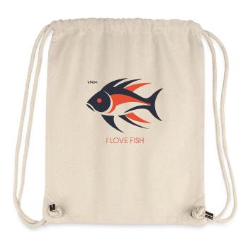 I love fish - Stanley/Stella Recycled Gym Bag - natural - Front