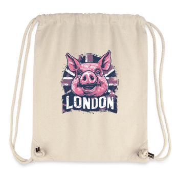 Drapeau britannique London Pig - Sac à cordon recyclé Stanley/Stella - blanc naturel - Devant
