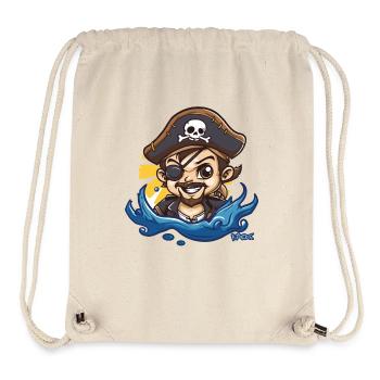 Der gutaussehende Chibi Kapitän Pirat - Stanley/Stella recycelter Gym Bag - Naturweiß - Vorne